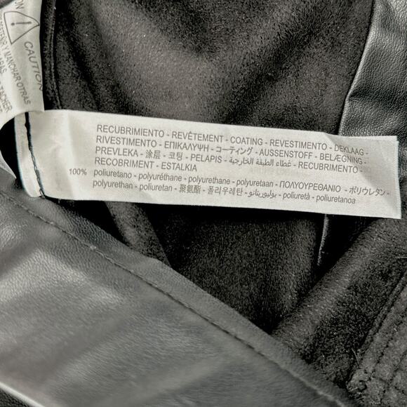 Zara Black‎ Faux Leather Skinny Pants Zipper Ankles High-Waisted Womens Small - Picture 5 of 8